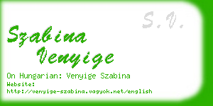 szabina venyige business card